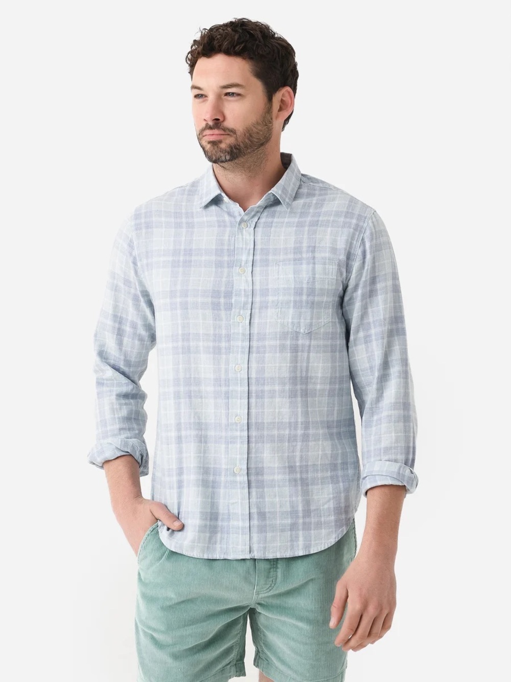 Rails Men's Wyatt Button-Down Shirt XL Bitter Melon Cloud Melange 100% Cotton